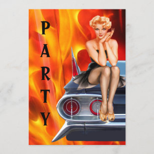 Invitations Faire Part Retro Pin Up Zazzle Fr