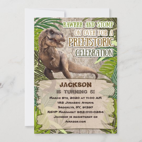Invitation Anniversaire De Jurassic Park Dinosaur Zazzle Fr