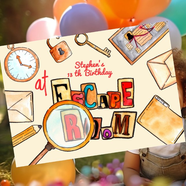 Invitation Anniversaire de la chambre d'évasion (Créateur téléchargé)