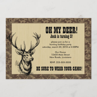 Invitation Anniversaire de la chasse