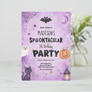 Invitation Anniversaire de la citrouille fantôme Spooktacular