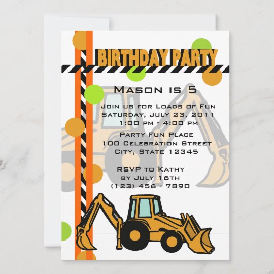 Invitation Anniversaire De La Construction Zazzle Fr