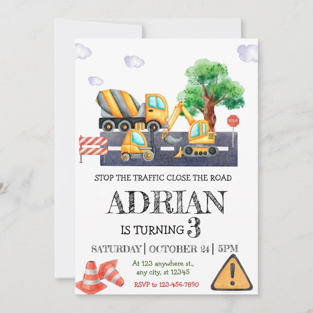 Invitation Anniversaire de la construction moderne (Devant)