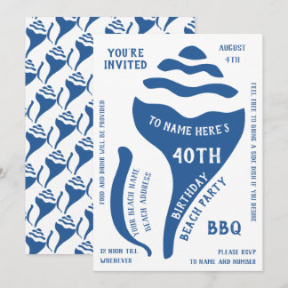 Invitation Anniversaire de la coque de plage