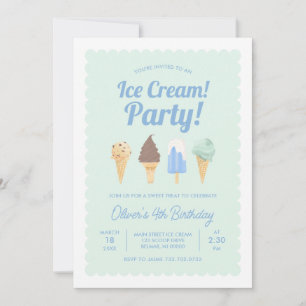 Invitation Anniversaire de la crème glacée