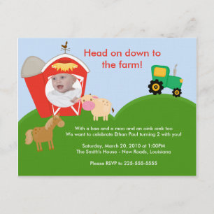 Invitation Anniversaire de la ferme