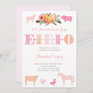 Invitation Anniversaire de la ferme MacDonald EIEIEIO