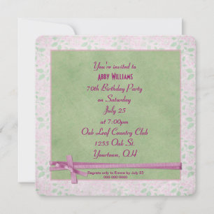 Invitation Anniversaire de la fête Bow