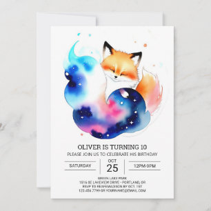 Invitation Anniversaire de la fête de la Fox Woods