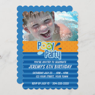 Invitation Anniversaire de la fête de la piscine