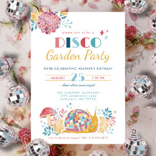 Invitation Anniversaire de la fête du Jardin Disco