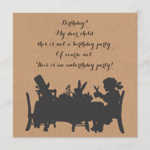 Invitation Anniversaire de la fête du thé Vintage Alice au pa