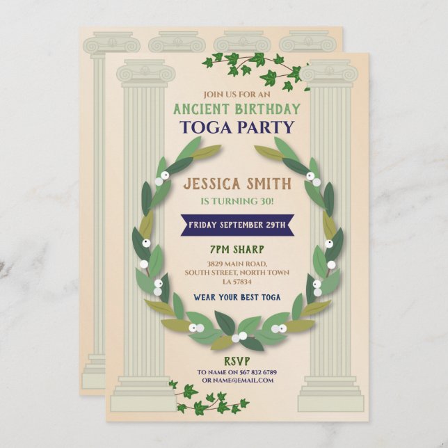 Invitation Anniversaire de la fête du Togo à Ivy Scroll (Devant / Derrière)