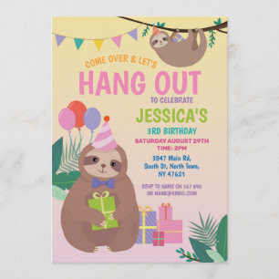 Invitation Anniversaire de la fête mignonne amusant animaux r