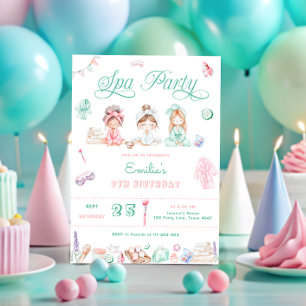 Invitation Anniversaire de la fête spa