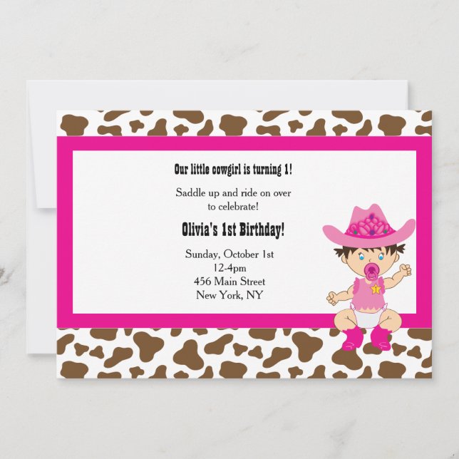 Invitation Anniversaire de la fille (Devant)