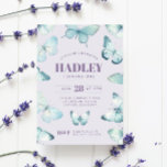 Invitation Anniversaire de la fille papillon bleu violet ench<br><div class="desc">Enchanted Purple Blue Butterfly Girl Birthday Party Invitation - disponible en téléchargement instantané</div>