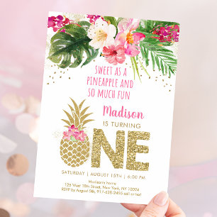Invitation Anniversaire de la flore tropicale de l'ananas