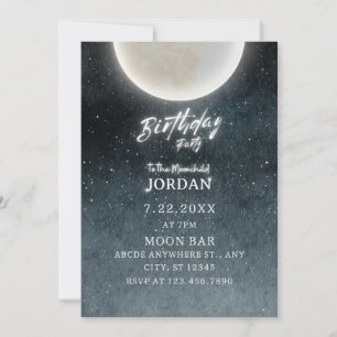 Invitation Anniversaire de la galaxie lune
