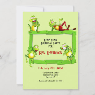 Invitation Anniversaire de la grenouille