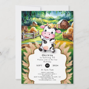 Invitation Anniversaire de la jolie petite vache