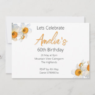 Invitation Anniversaire de la jonquille du printemps