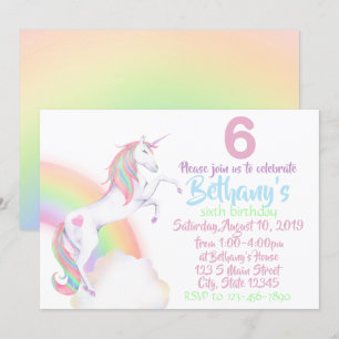 Invitation Anniversaire de la licorne