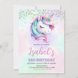Invitation Anniversaire de la licorne