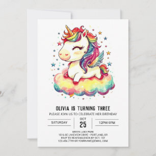Invitation Anniversaire de la licorne