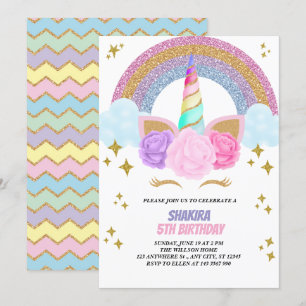 Invitation Anniversaire de la licorne