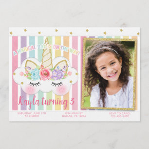 Invitation Anniversaire de la licorne, Invitation