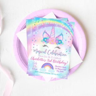 Invitation Anniversaire de la licorne, Invitation