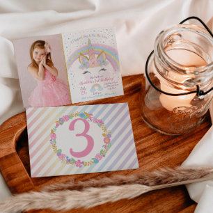 Invitation Anniversaire de la licorne, Invitation