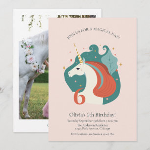 Invitation Anniversaire de la licorne magique