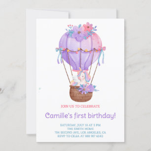 Invitation Anniversaire de la montgolfière de la Unicorne