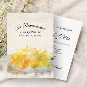 Invitation Anniversaire de la mort du printemps des jonquille