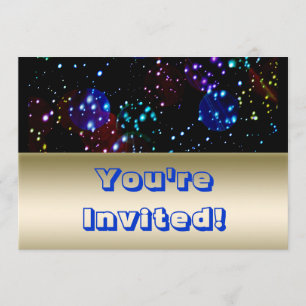 Invitation Anniversaire de la partie   de thème d'espace