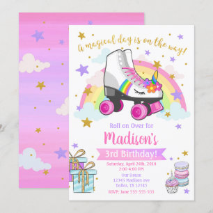 Invitation Anniversaire De La Patinée De Rouleaux