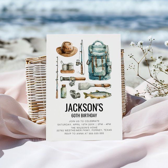 Invitation Anniversaire de la pêche (Créateur téléchargé)