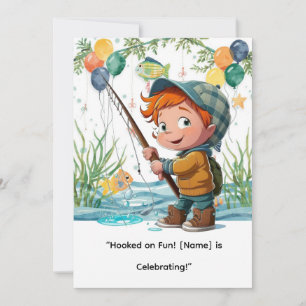 Invitation Anniversaire de la pêche pour Little Anglers Party
