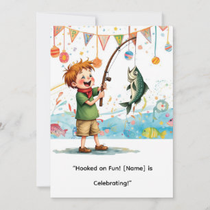 Invitation Anniversaire de la pêche pour Little Anglers Party