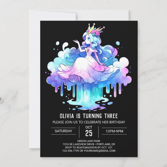 Invitation Anniversaire de la Petite Princesse Majestic (Devant)