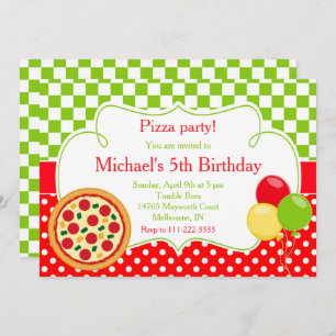 Invitation Anniversaire de la Pizza