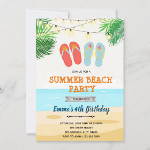 Invitation Anniversaire de la plage