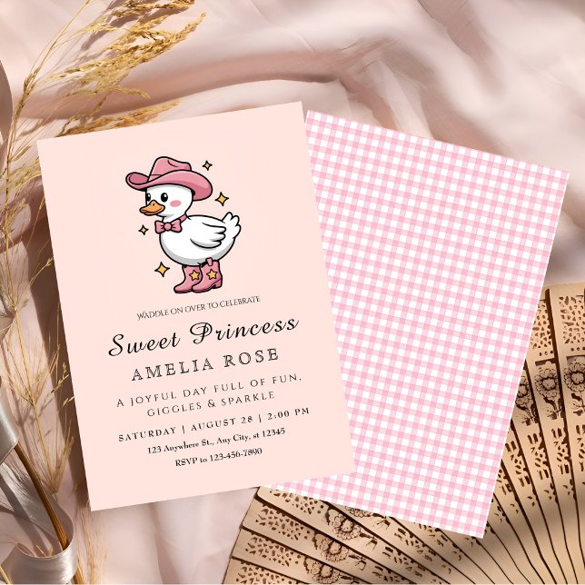 Invitation Anniversaire de la princesse canard adorable (Créateur téléchargé)