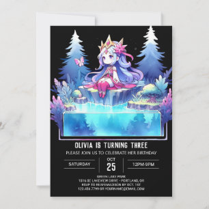 Invitation Anniversaire de la princesse élégante personnalisé