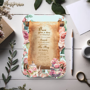 Invitation Anniversaire de la Princesse enchantée Turquoise T