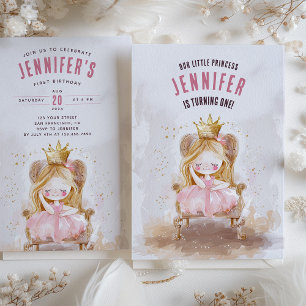 Invitation Anniversaire de la Princesse Fantaisiste à Un An