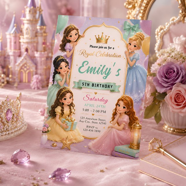 Invitation Anniversaire de la Princesse Royale Élégante (Créateur téléchargé)