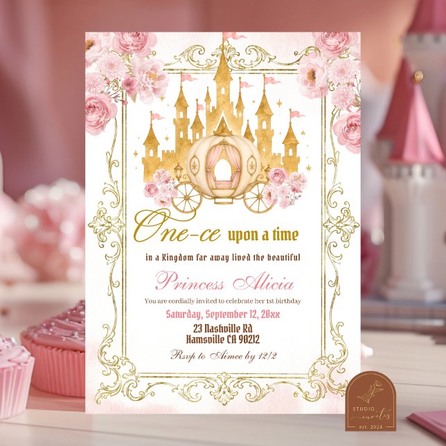 Invitation Anniversaire de la Princesse Une Fois sur Temps (Créateur téléchargé)